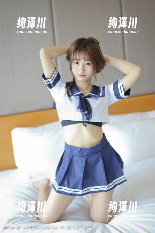 青豆客 - Una尤娜的水手服原图合集，那种视线让人停不下来！