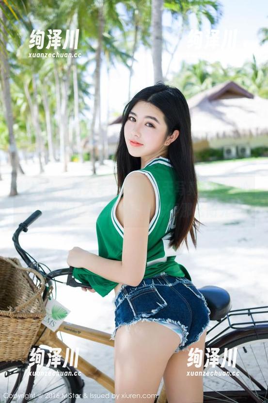 魅妍社 - 踏入李梓熙的夏天写真原图，心里默默问：我能不能也变得那么阳光？